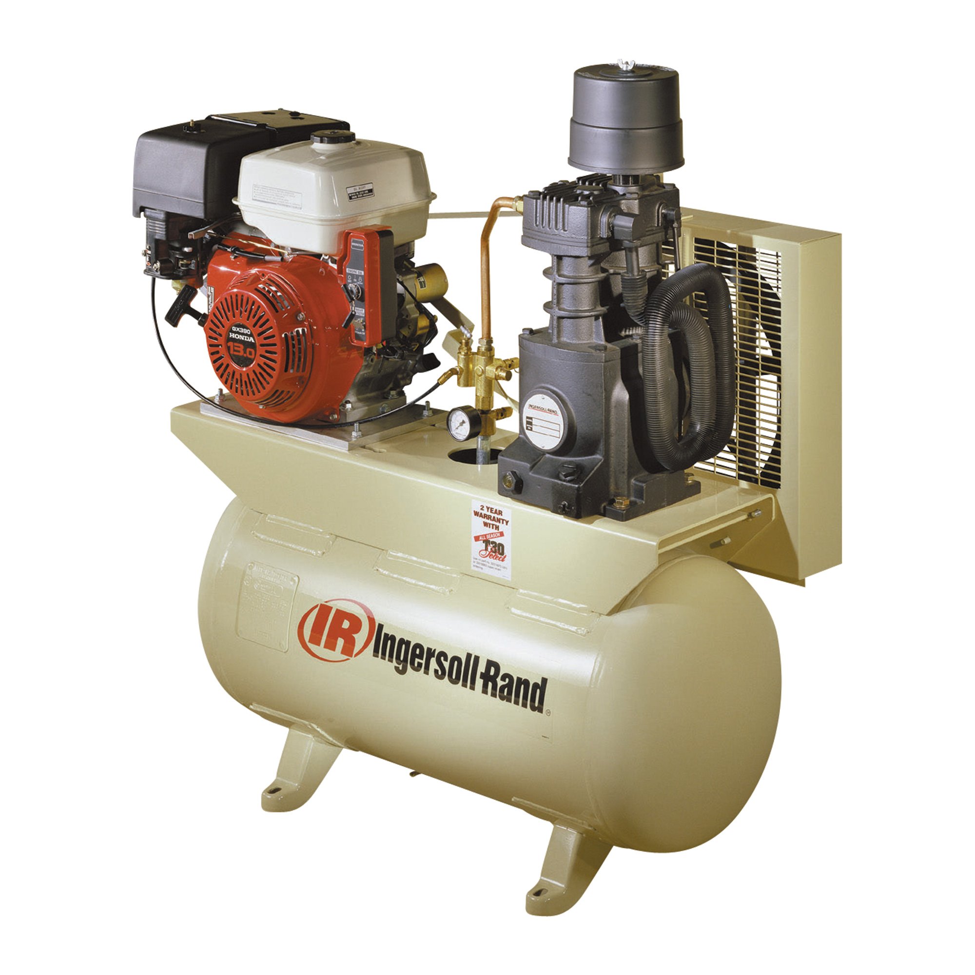 Ingersoll Rand Gas Stationary Air Compressor — 12 HP, 25 CFM At 175 PSI, Model# TSF12.5GA